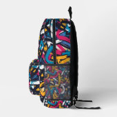 Graffiti Urban Streetwear Pattern  Bedruckter Rucksack (Rechts)