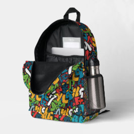 Graffiti Urban Streetwear Pattern Bedruckter Rucksack