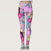 Graffiti Urban Streetwear Pattern Leggings (Vorderseite)