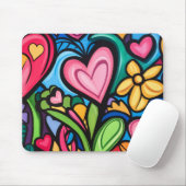 Graffiti Valentine's Day Art Mousepad (Mit Mouse)