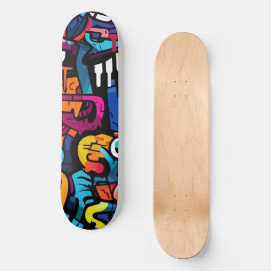 Graffiti Vibes Skateboard (Vorderseite)