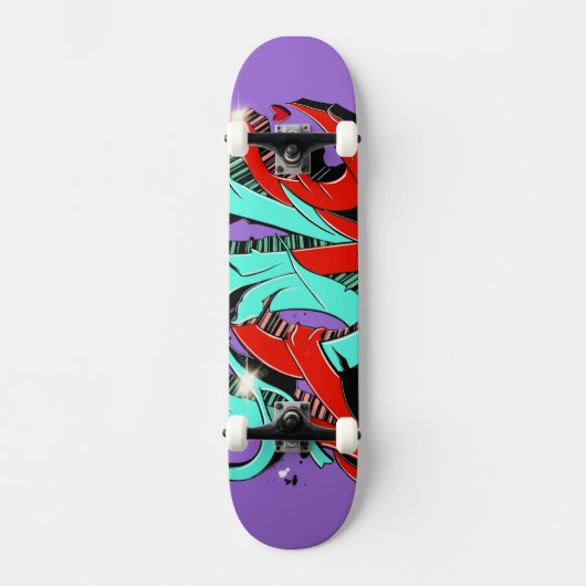 Graffiti Vibes Skateboard Deck (Vorderseite)