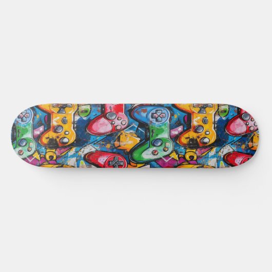 Graffiti Video Game Cooles Skateboard (Horizontal)