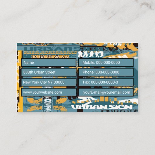 Graffiti Visitenkarte (Rückseite)