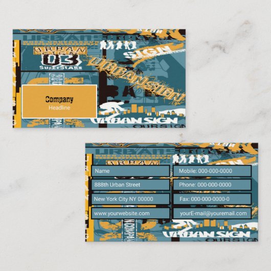 Graffiti Visitenkarte (Vorne/Hinten)