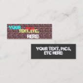 Graffiti-Visitenkarten Mini Visitenkarte (Vorne/Hinten)