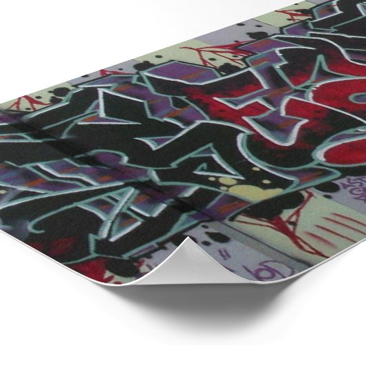 Graffiti von Sean *glühender Dezember* Poster (Ecke)