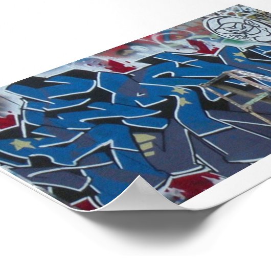 Graffiti von Sean *th' Blues* Poster (Ecke)