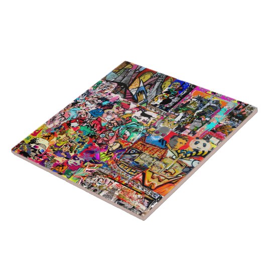 Graffiti wall art collage fliese (Seite)