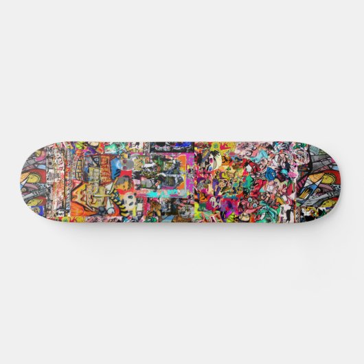 Graffiti wall art collage  skateboard (Horizontal)