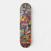 Graffiti wall art collage  skateboard (Vorderseite)