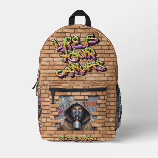 Graffiti Wall Bedruckter Rucksack (Vorderseite)