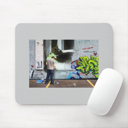 Graffiti Wall Lucy Mousepad (Mit Mouse)