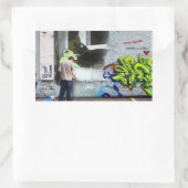 Graffiti Wall Lucy Rechteckiger Aufkleber (Tasche)