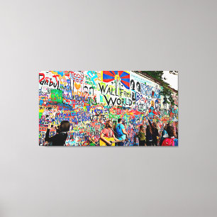 Graffiti-Wall Street Musiker-u. Leinwanddruck