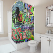 Graffiti Wall: Urban Hip Hop Duschvorhang (Beispiel)
