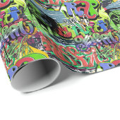Graffiti Wall: Urban Hip Hop Geschenkpapier (Rolleneckpunkt)