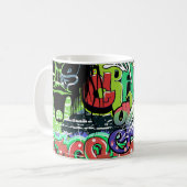 Graffiti Wall: Urban Hip Hop Kaffeetasse (Vorderseite Links)