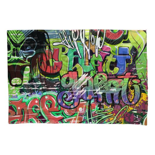 Graffiti Wall: Urban Hip Hop Kissenbezug (Vorderseite)