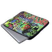Graffiti Wall: Urban Hip Hop Laptopschutzhülle (Vorne Knopf)