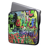 Graffiti Wall: Urban Hip Hop Laptopschutzhülle (Vorderseite Links)