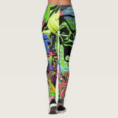 Graffiti Wall: Urban Hip Hop Leggings (Rückseite)