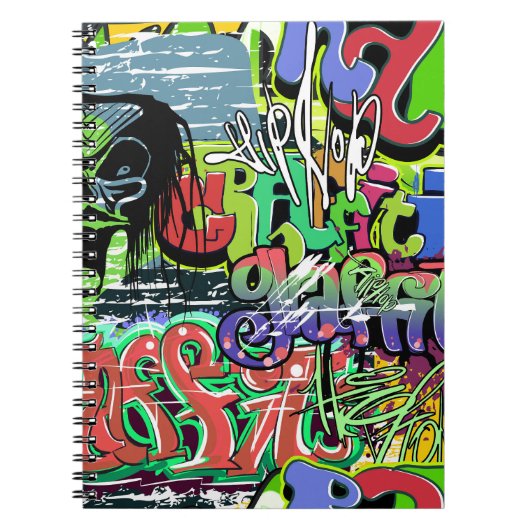 Graffiti Wall: Urban Hip Hop Notizblock (Vorderseite)