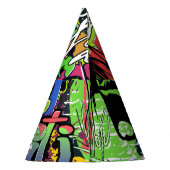 Graffiti Wall: Urban Hip Hop Partyhütchen (Rückseite)