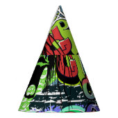 Graffiti Wall: Urban Hip Hop Partyhütchen (Links)