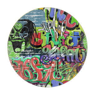 Graffiti Wall: Urban Hip Hop Schneidebrett
