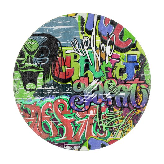 Graffiti Wall: Urban Hip Hop Schneidebrett (Vorderseite)