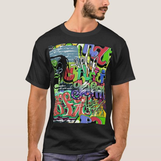 Graffiti Wall: Urban Hip Hop T-Shirt (Vorderseite)