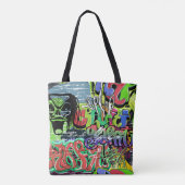 Graffiti Wall: Urban Hip Hop Tasche (Rückseite)