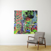 Graffiti Wall: Urban Hip Hop Wandteppich (Beispiel (Horizontal))