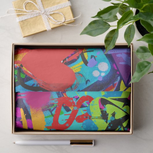 Graffiti Wall Urban Vibranly Decoupage Seidenpapier (Geschenk)
