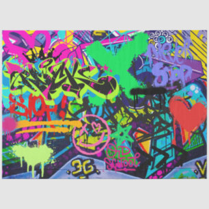 Graffiti Wall Urban Vibranly Decoupage Seidenpapier