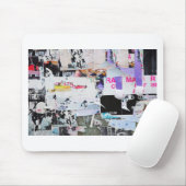 Graffiti-Wand Banksy Art heftiges Papier Mousepad (Mit Mouse)
