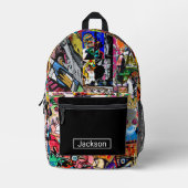 Graffiti-Wand Bedruckter Rucksack (Vorderseite)
