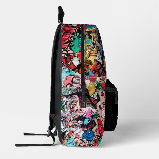 Graffiti-Wand Bedruckter Rucksack (Links)