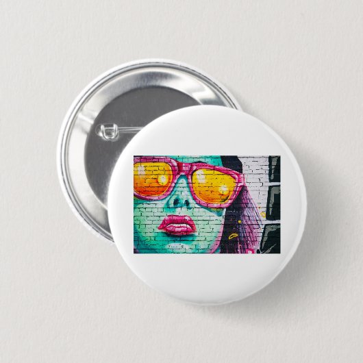 Graffiti-Wand Button (Vorne & Hinten)