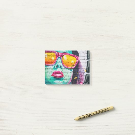 Graffiti-Wand Post-it Klebezettel (Auf Schreibtisch)