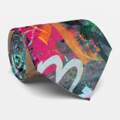 Graffiti-Wand und Spray-Paint-Spritzer Krawatte (Gerollt)