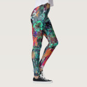 Graffiti-Wand und Sprühfarbspritzer Leggings (Rechts)