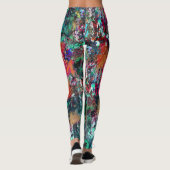 Graffiti-Wand und Sprühfarbspritzer Leggings (Rückseite)
