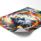 Graffiti-Wandbild einer Katze mit Poster (Ecke)