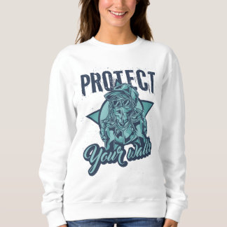 Graffiti-Wandkunst-T-Shirt | Urbane Street Art Spr Sweatshirt