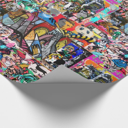 Graffiti-Wandverkleidung Geschenkpapier (Ecke)