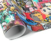 Graffiti-Wandverkleidung Geschenkpapier (Rolleneckpunkt)
