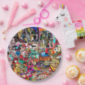 Graffiti-Wandverkleidung Pappteller (Party)