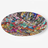 Graffiti-Wandverkleidung Pappteller (Schrägansicht)